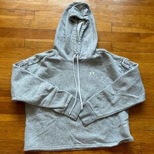 Women’s grey under armour crop hoodie